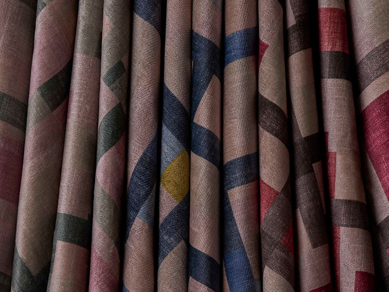 Floor Plan fabric drapes